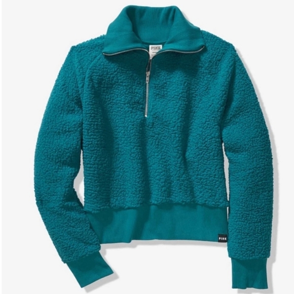 Victoria's Secret Sherpa Half Zip Sweatshirt size M - Picture 3 of 8